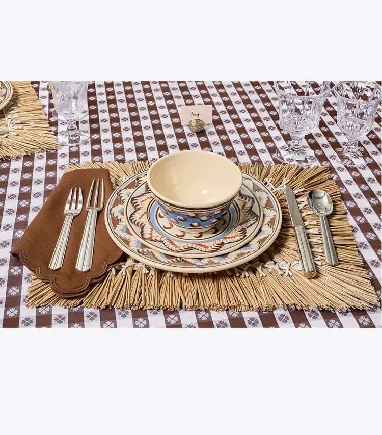 Gingham Tablecloth, 120" X 70" - Image 3