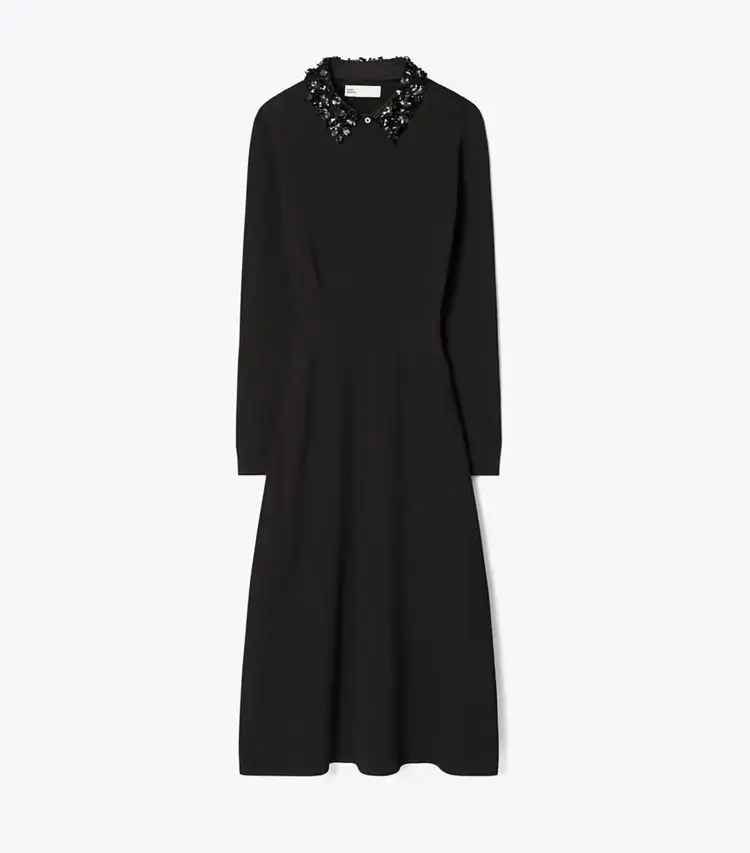 Embellished Collar Dress